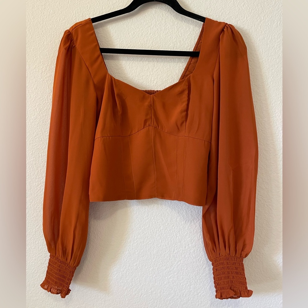 Abercrombie and Fitch Cropped Long Sleeve Top